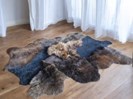 Schapenvacht vloerkleed Melange bruin/Bruno 180x120