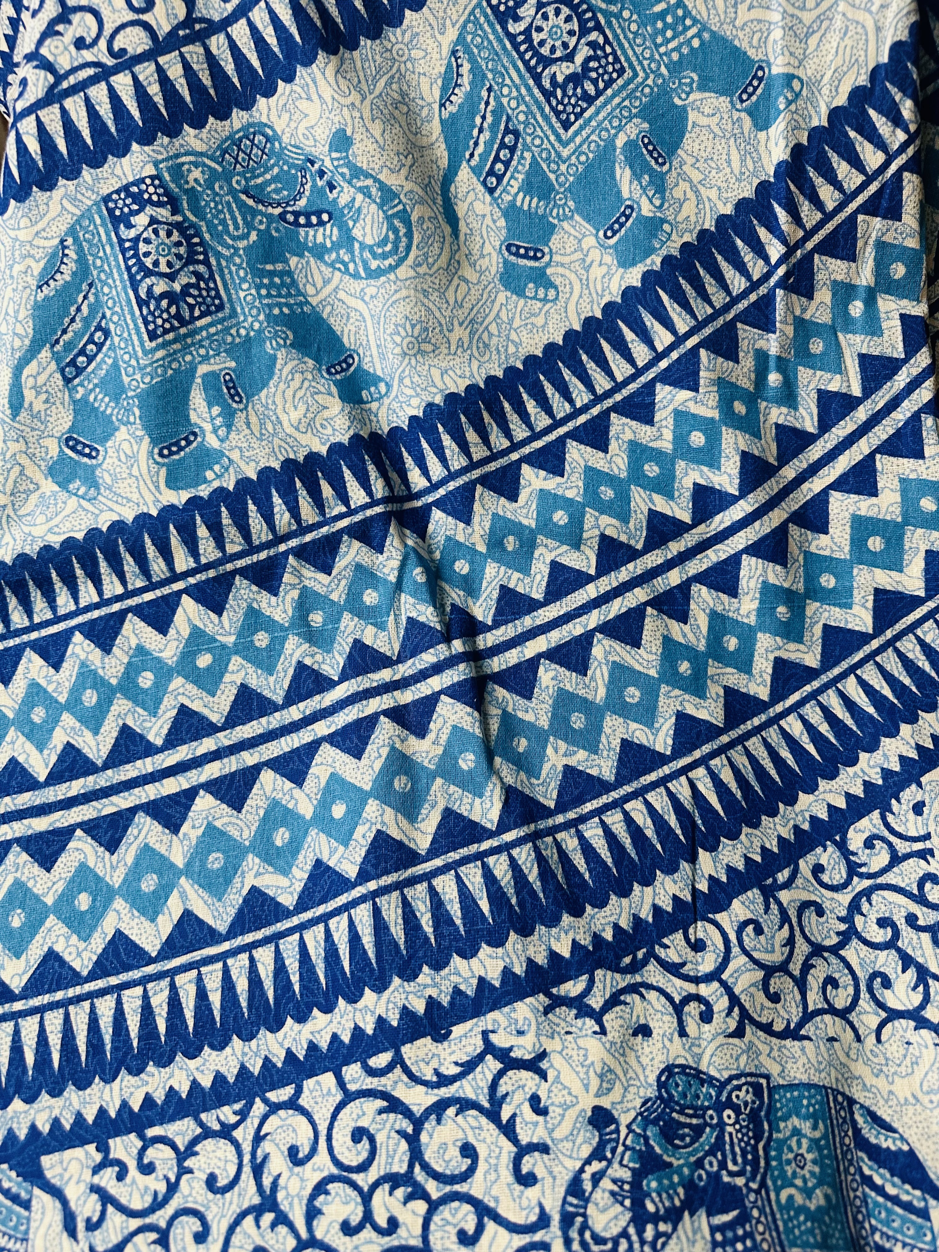 XXL Mandala strandlaken - Blauw/Turquoise