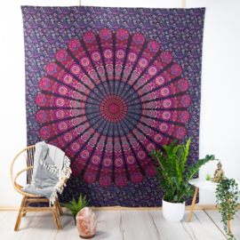 Mandala Bedsprei Paars