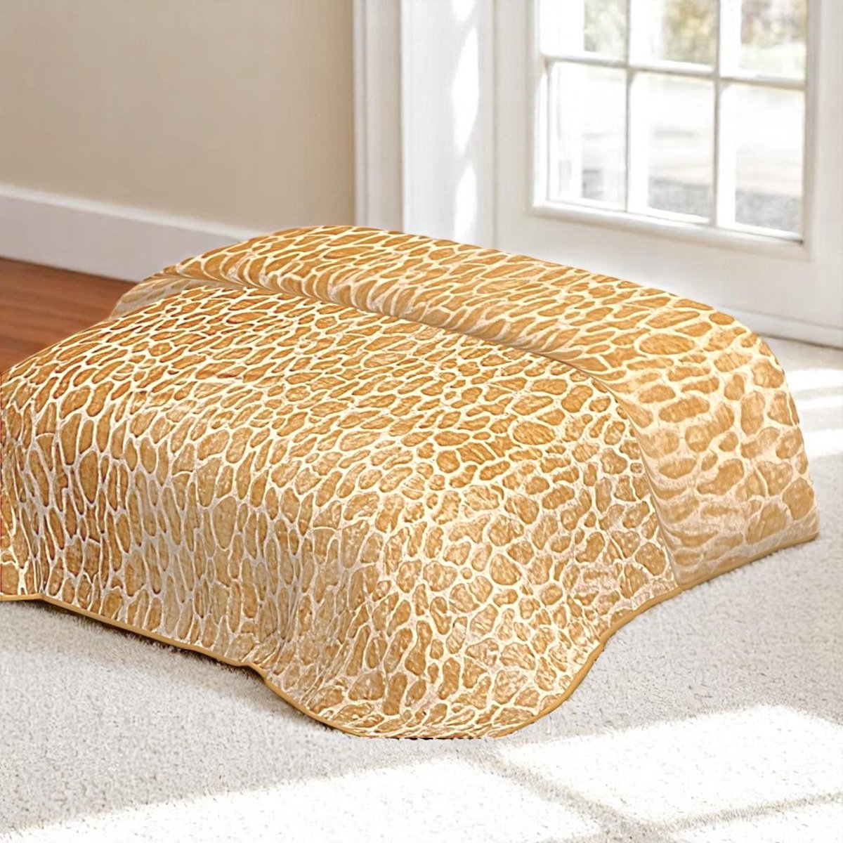 Velvet sprei deluxe - Geel
