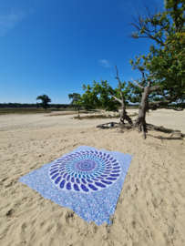 XL Strandlaken - Mandala - paars/blauw