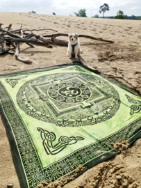 XL Strandlaken - Mandala - Lime groen