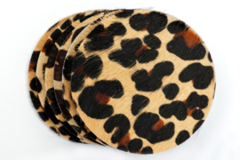 Koeienhuid onderzetters panter/leopard