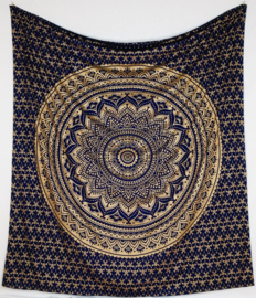 XXL Strandlaken - Blauw/goud