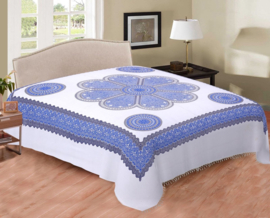 XXL strandlaken mandala blauw wit