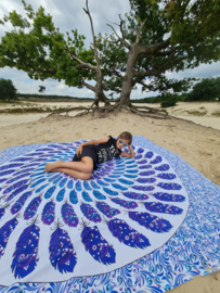 XL Strandlaken - Mandala - paars/blauw