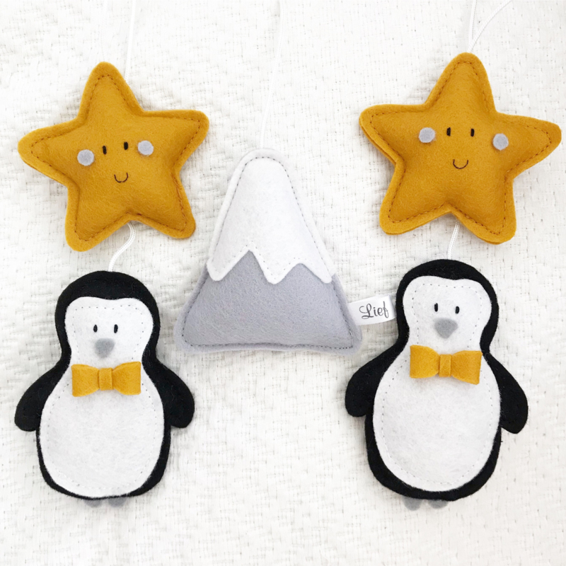 Boxmobiel set pinguin