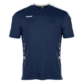 Donkerblauw Hummel Valencia shirt met korte mouwen