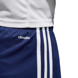 Blauwe voetbalbroek Adidas met witte strepen Squad​