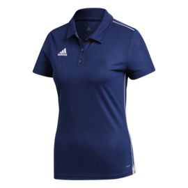 Dames polo blauw Adidas Core 18