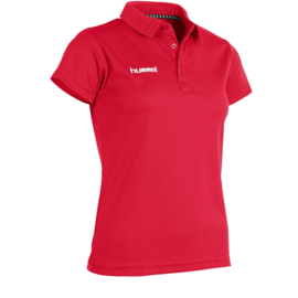 Rode sportieve dames polo van Hummel