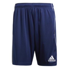 Blauwe voetbalshort Adidas Core 18 met steekzakken