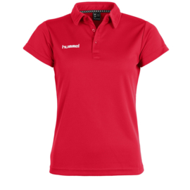 Rode sportieve dames polo van Hummel