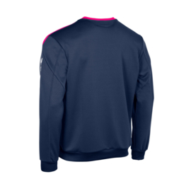 Blauwe Hummel Valencia sweater met roze tint