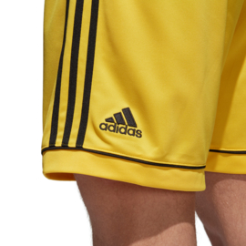 Gele voetbalbroek Adidas met zwarte strepen Squad​