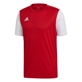 Junior rood Estro 19 Adidas shirt met korte mouwen