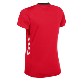 Rood Hummel Valencia T shirt met korte mouwen voor dames