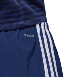 Blauwe korte broek Adidas witte strepen Condivo 18