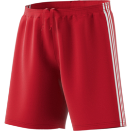 Rode korte broek Adidas witte strepen Condivo 18