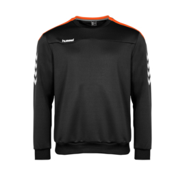 Zwarte Hummel Valencia sweater met oranje tint