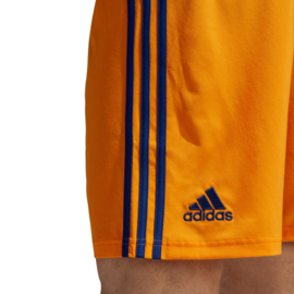 Oranje korte broek Adidas zwarte strepen Condivo 18