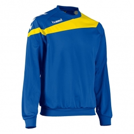 Kinder Hummel Elite sweater blauw met lichtblauwe bies