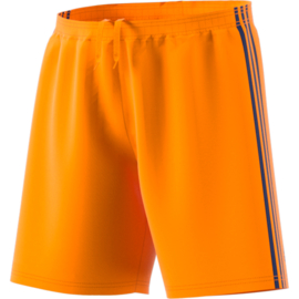 Oranje korte broek Adidas zwarte strepen Condivo 18