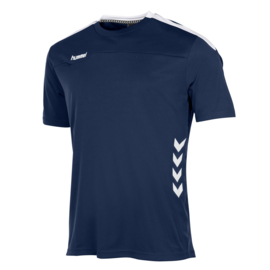 Donkerblauw Hummel Valencia shirt met korte mouwen