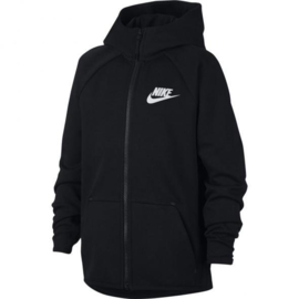 Nike tech fleece hoody junior zwart