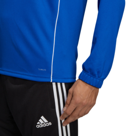 Blauwe Adidas trainingstop Core 18 met korte rits