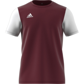 Junior maroon Estro 19 Adidas shirt met korte mouwen