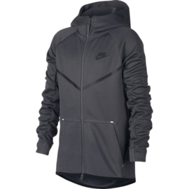 Nike tech fleece hoodie junior grijs