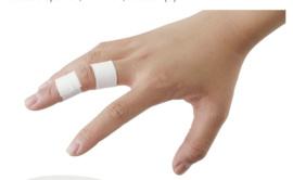 Witte tape voor vingerbescherming 2,5 cm