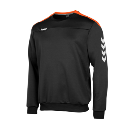 Zwarte Hummel Valencia sweater met oranje tint