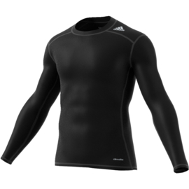 Adidas thermoshirt tech fit Base zwart lange mouw