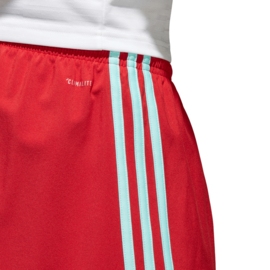 Rode korte broek Adidas lichtblauwe strepen Condivo 18