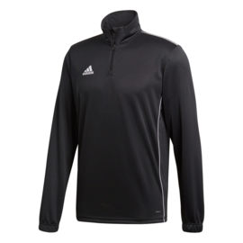 Zwarte Adidas trainingstop Core 18 met korte rits