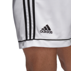 Witte voetbalbroek Adidas met zwarte strepen Squad​