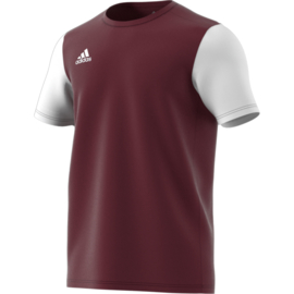 Junior maroon Estro 19 Adidas shirt met korte mouwen