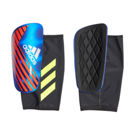 Adidas X Pro scheenbeschermers met sok rood - blauw