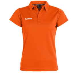 Oranje sportieve dames polo van Hummel