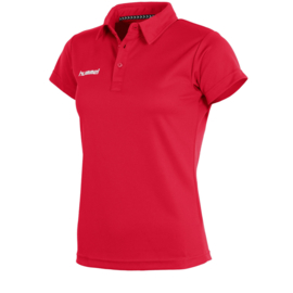 Rode sportieve dames polo van Hummel