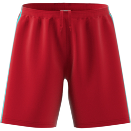 Rode korte broek Adidas lichtblauwe strepen Condivo 18