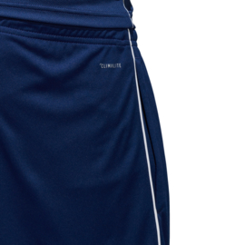 Blauwe voetbalshort Adidas Core 18 met steekzakken