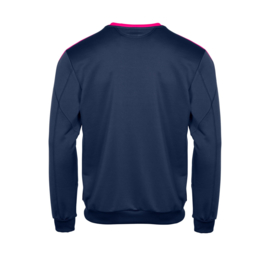 Blauwe Hummel Valencia sweater met roze tint