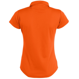 Oranje sportieve dames polo van Hummel
