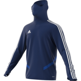 Blauwe Adidas TIRO 19 trui met hoge boord