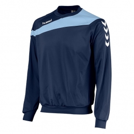 Hummel Elite sweater blauw met lichtblauwe bies kind