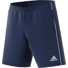 Blauwe voetbalshort Adidas Core 18 met steekzakken