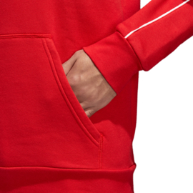 Rode Adidas hoody met capuchon Core 18